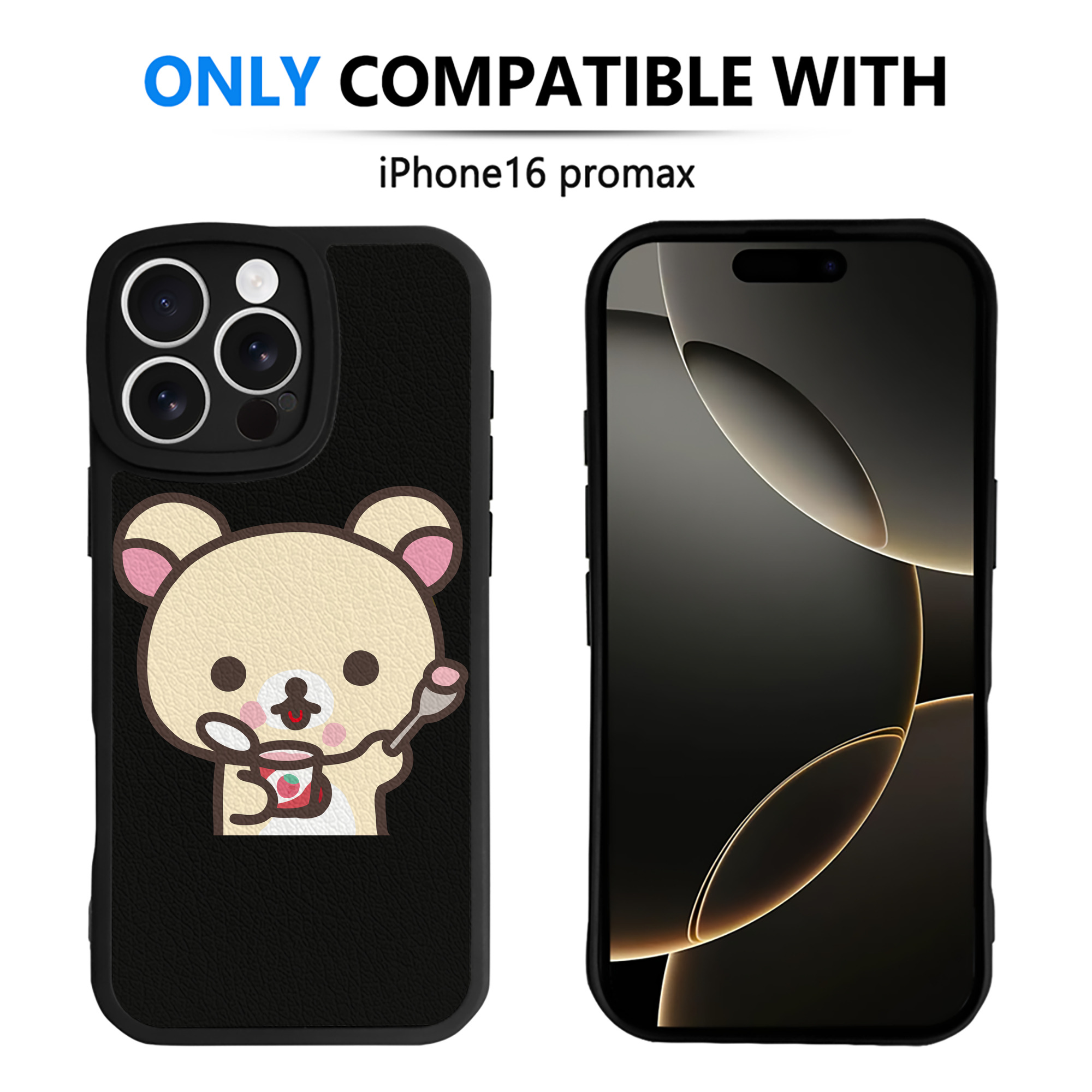 （画像用） リラックマ リラックマ キイロイトリ Rilakkuma Korilakkuma Kiiroitori 【iPhone 16シリーズ対応】シリコンスマホケース（レザー調） 材質：シリコン
